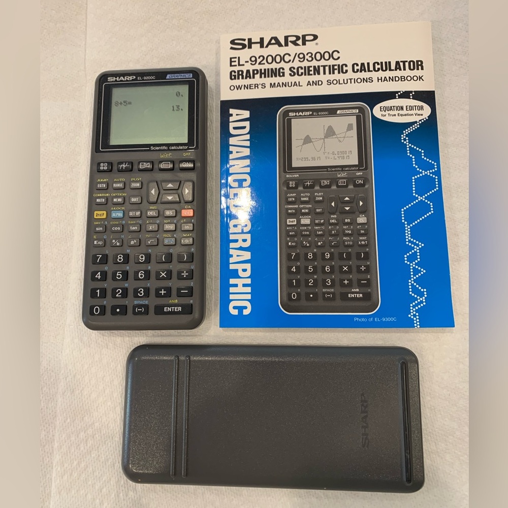 📱EL-9200C Graphing Scientific Calculator and manual- Black